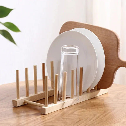 Multi-Functional Wooden Dish Drying Rack