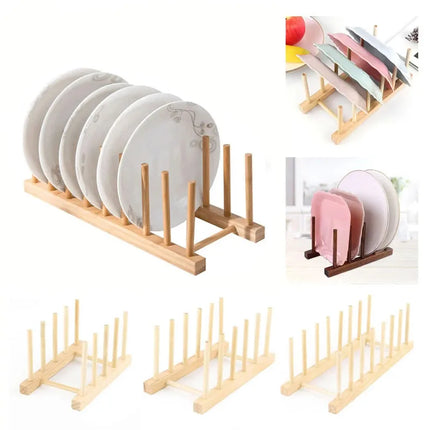 Multi-Functional Wooden Dish Drying Rack