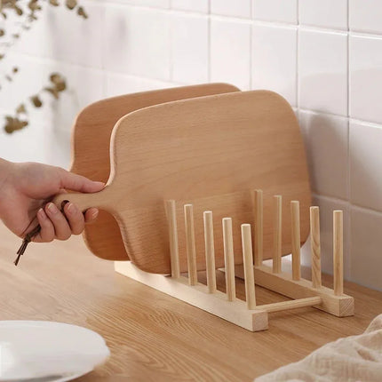 Multi-Functional Wooden Dish Drying Rack