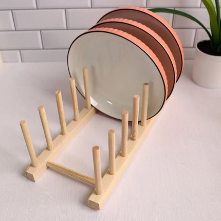 Multi-Functional Wooden Dish Drying Rack