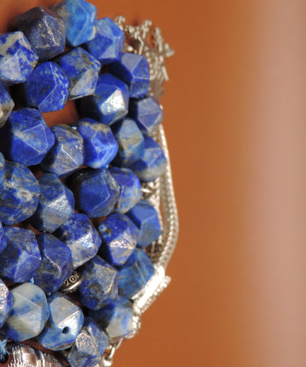 Genuine lapis lazuli prayer beads with rich blue color