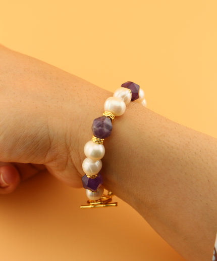 Pearl& Amethyst Bracelet