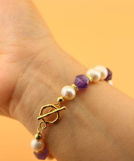 Pearl& Amethyst Bracelet