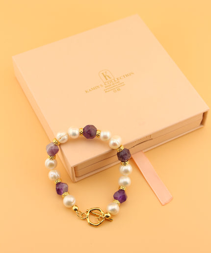 Pearl& Amethyst Bracelet