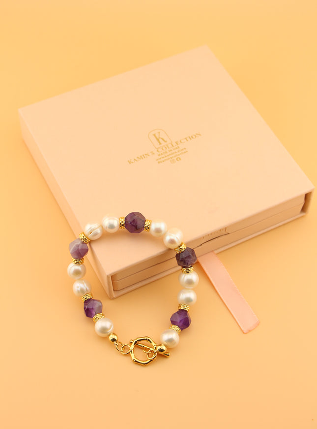 Pearl& Amethyst Bracelet