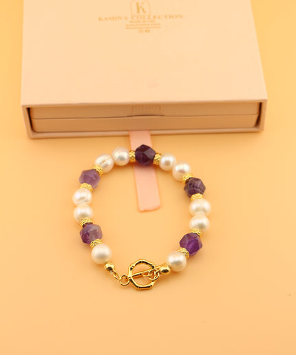 Pearl& Amethyst Bracelet