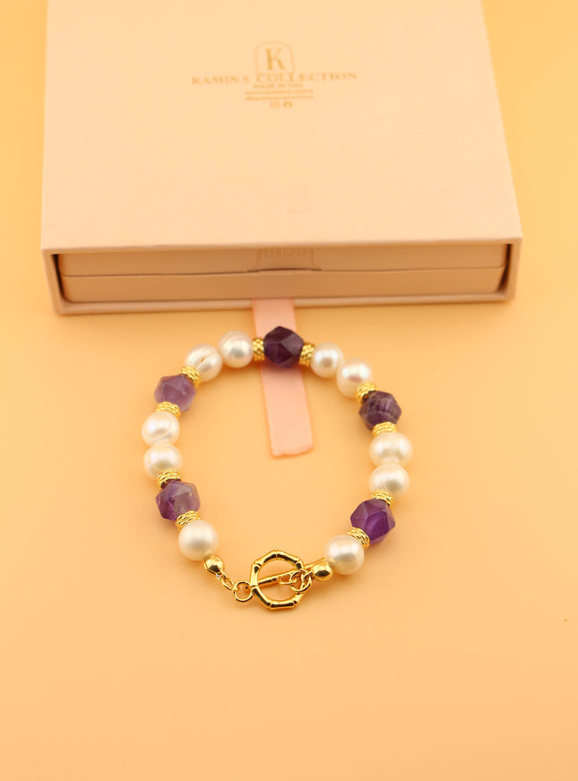 Pearl& Amethyst Bracelet