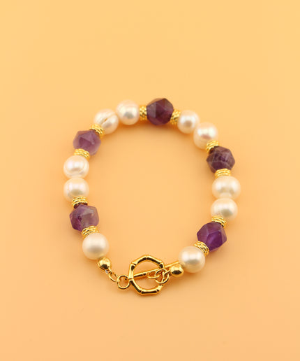 Pearl& Amethyst Bracelet