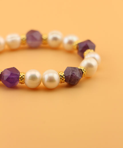 Pearl& Amethyst Bracelet