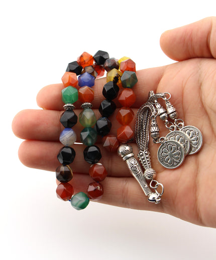 Multicolor Agate Tasbih