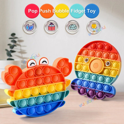 Rainbow Pop Push Bubble Fidget Toy
