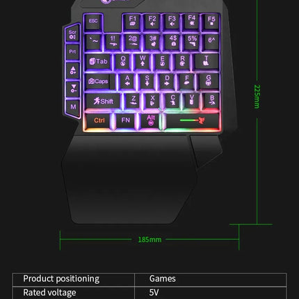 35-Key One-Handed Gaming Keyboard