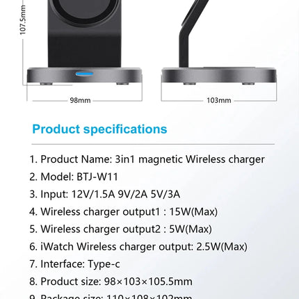 3 in 1 Wireless Charger