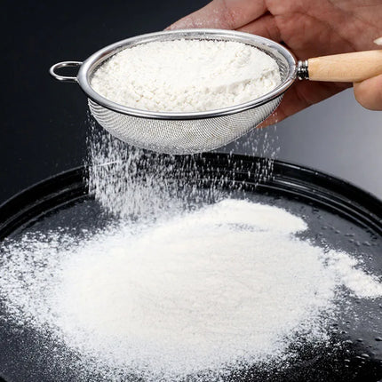 Stainless Steel Mesh Strainer with Wooden Handle