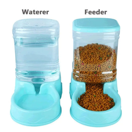 Pet Water Fountain And Food Dispenser
