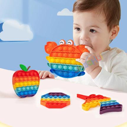 Rainbow Pop Push Bubble Fidget Toy