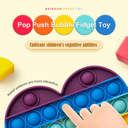Rainbow Pop Push Bubble Fidget Toy