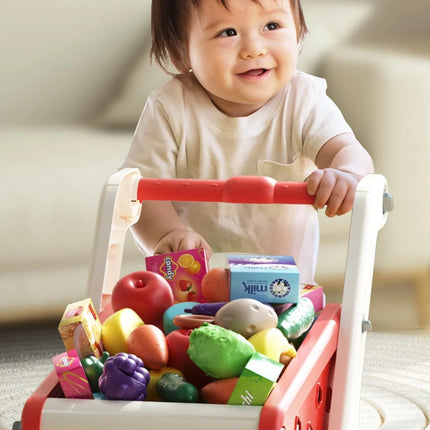 Shopping Cart Toy - Kids Play Kitchen Set