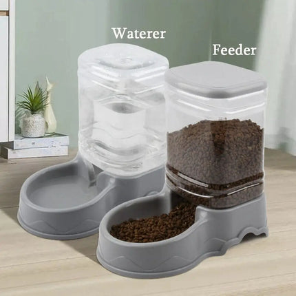Pet Water Fountain And Food Dispenser