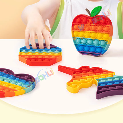 Rainbow Pop Push Bubble Fidget Toy
