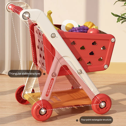 Shopping Cart Toy - Kids Play Kitchen Set