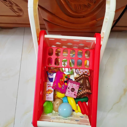 Shopping Cart Toy - Kids Play Kitchen Set