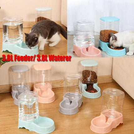 Pet Water Fountain And Food Dispenser