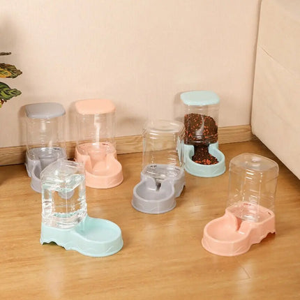 Pet Water Fountain And Food Dispenser