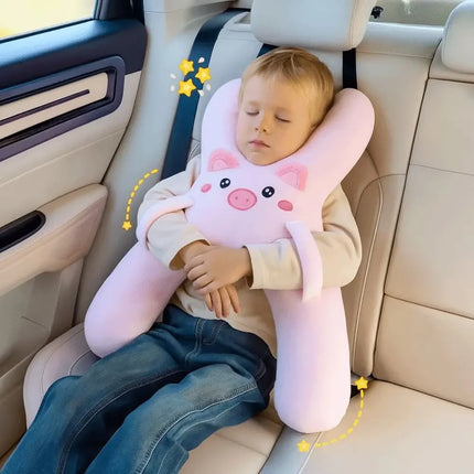 Car Cute Cartoon Pillow - Child Headrest Support