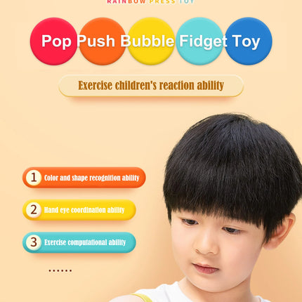 Rainbow Pop Push Bubble Fidget Toy