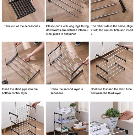 3/4 Layer Shoe Rack - Space Saving Storage