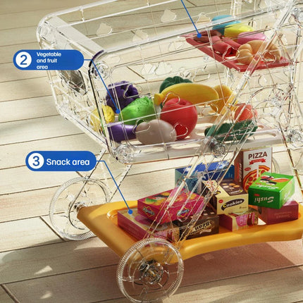 Shopping Cart Toy - Kids Play Kitchen Set
