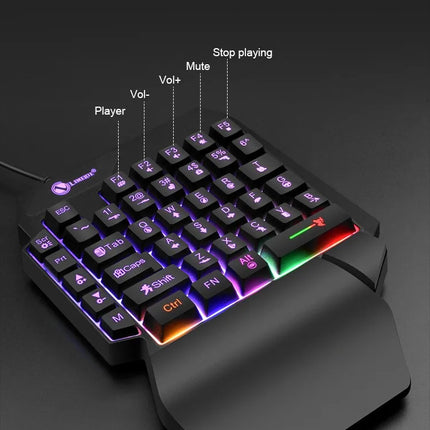 35-Key One-Handed Gaming Keyboard