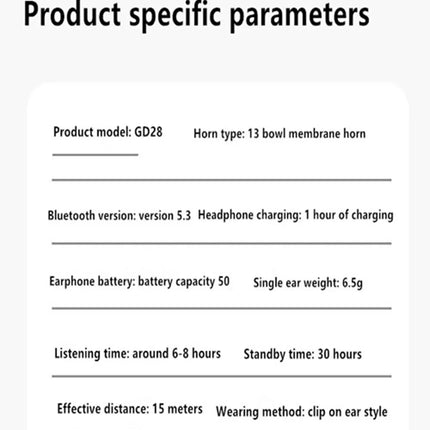 GD28 Wireless Bluetooth Earphone