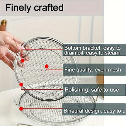 Stainless Steel Filter Tray - Round Mesh Basket