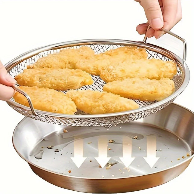 Stainless Steel Filter Tray - Round Mesh Basket