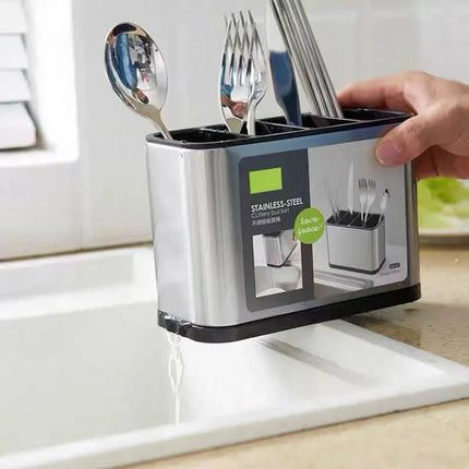 Stainless Steel Cutlery Holder - Kitchen Organizer