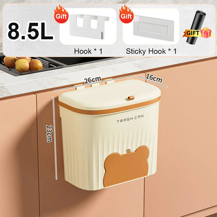 Wall Mounted Kitchen Trash Can - 8.5L/12L