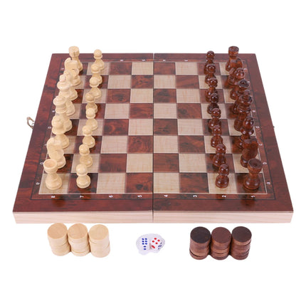29x29cm 3-in-1 Chess Set - Foldable Board