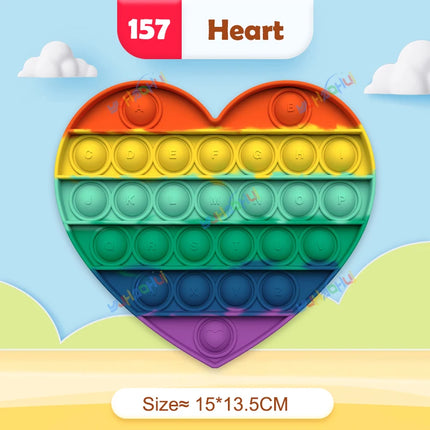 Rainbow Pop Push Bubble Fidget Toy