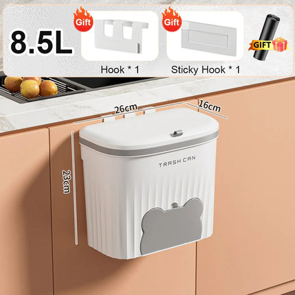Wall Mounted Kitchen Trash Can - 8.5L/12L