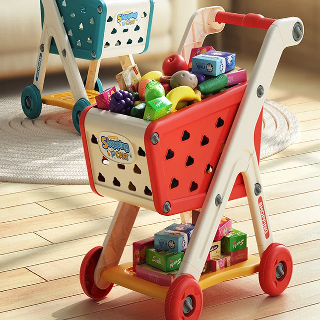 Shopping Cart Toy - Kids Play Kitchen Set