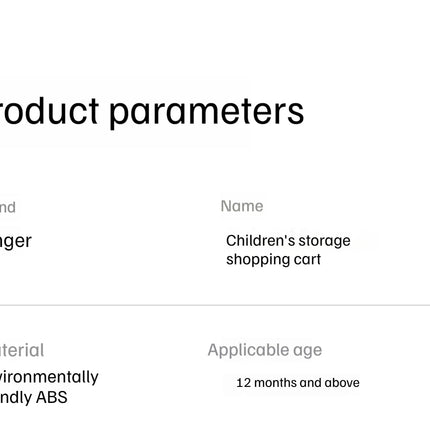 Shopping Cart Toy - Kids Play Kitchen Set