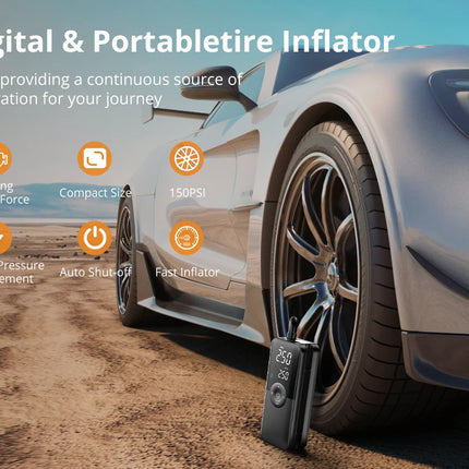 CARSUN Portable Tire Inflator - Digital Air Compressor