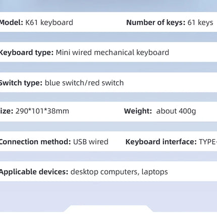 APAYADO K61 Mechanical Gaming Keyboard