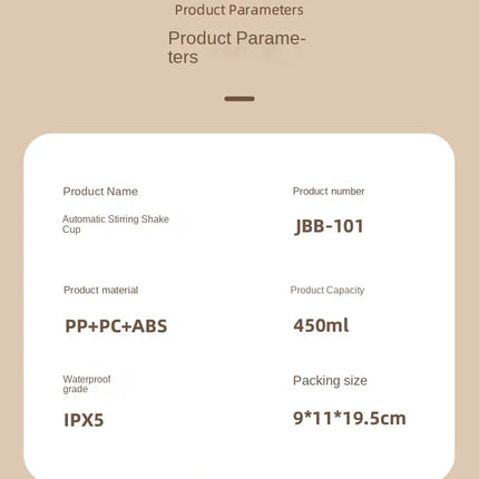 Portable Electric Protein Shaker Bottle