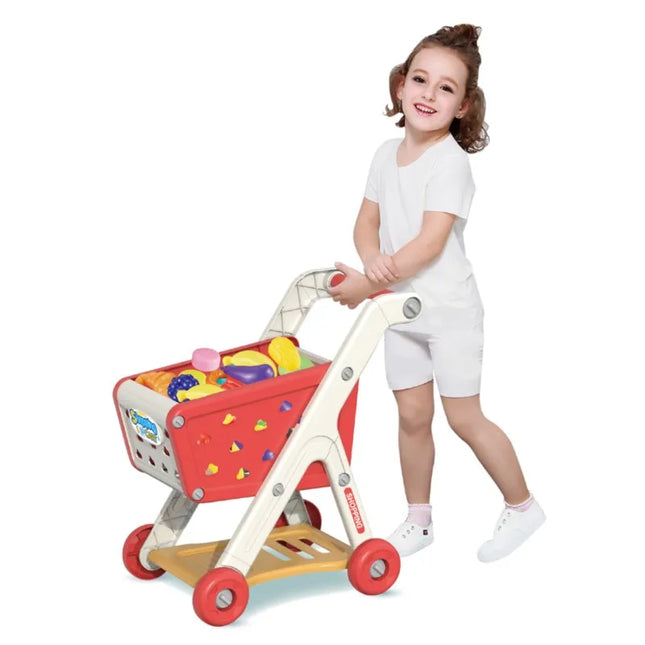 Shopping Cart Toy - Kids Play Kitchen Set