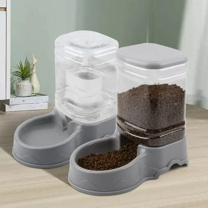 Pet Water Fountain And Food Dispenser