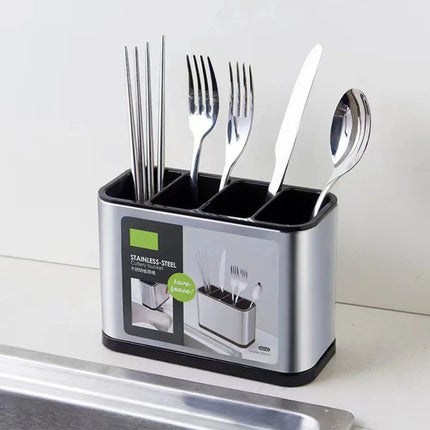 Stainless Steel Cutlery Holder - Kitchen Organizer