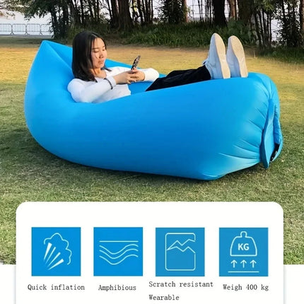DIZETION Inflatable Air Sofa - Portable Camping Chair